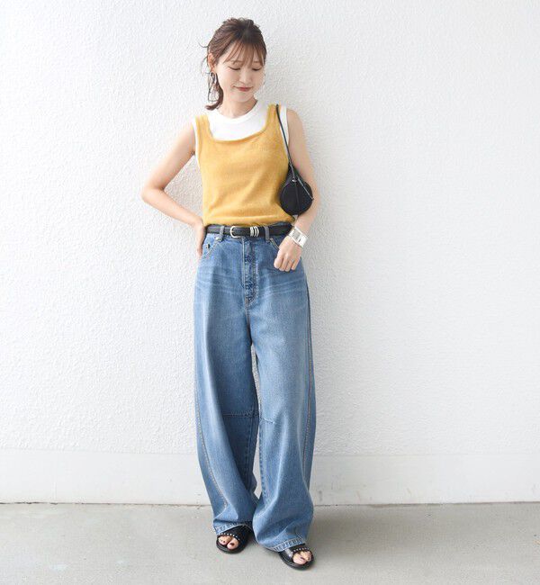 SHIPS for women「〈手洗い可能〉ミニシャギー 前後 2WAY スクエア ニット タンク」|タンクトップ|