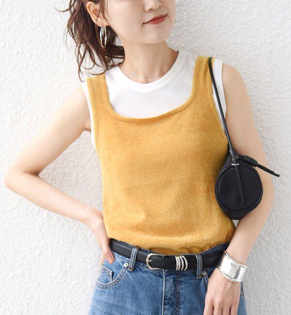 SHIPS for women「〈手洗い可能〉ミニシャギー 前後 2WAY スクエア ニット タンク」|タンクトップ|