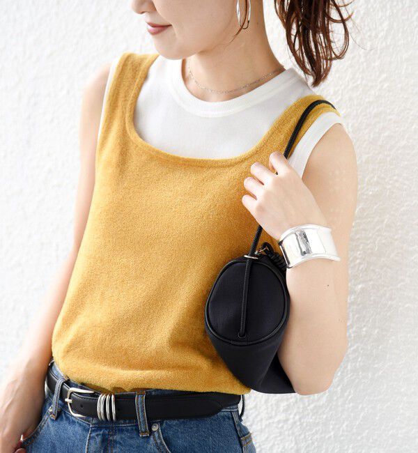 SHIPS for women「〈手洗い可能〉ミニシャギー 前後 2WAY スクエア ニット タンク」|タンクトップ|