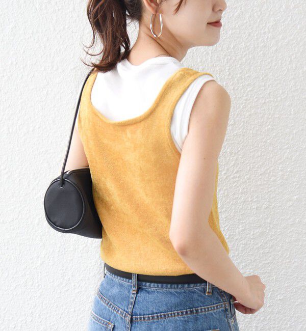 SHIPS for women「〈手洗い可能〉ミニシャギー 前後 2WAY スクエア ニット タンク」|タンクトップ|