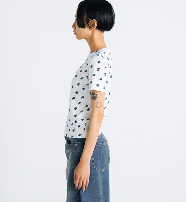 Edition「コットンモダールフライス フラワープリント Tシャツ」|Tシャツ・カットソー|