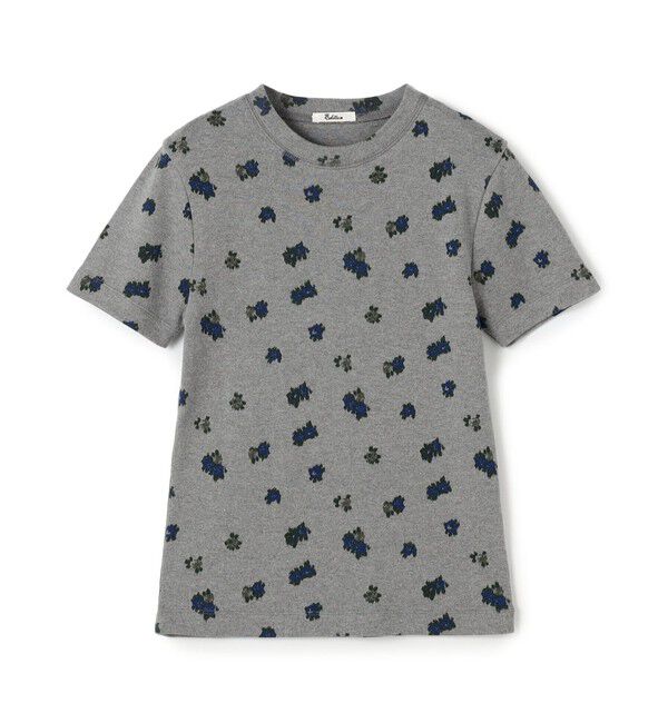 Edition「コットンモダールフライス フラワープリント Tシャツ」|Tシャツ・カットソー|16 グレー系