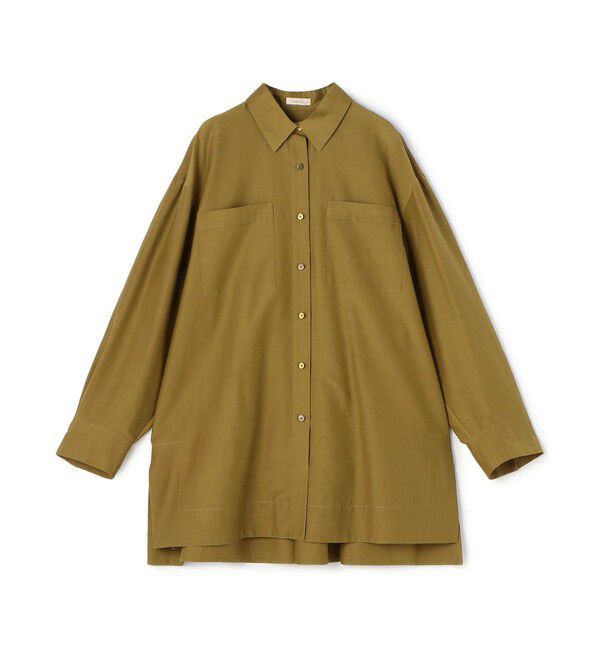 DES PRES「コットンシルクポプリン チュニックシャツ」|シャツ・ブラウス|57 カーキ