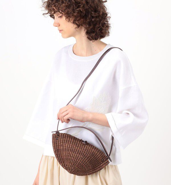 TOMORROWLAND GOODS「INES BRESSAND SMALL WALNUT ショルダーバッグ」|かごバッグ|