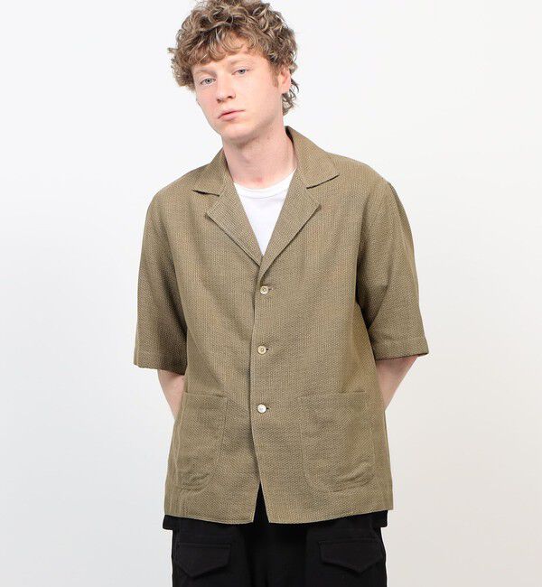 TOMORROWLAND MENS「【別注】Salvatore Piccolo CUBA コットンメッシュ オープンカラー ハーフスリーブシャツ」|シャツ・ブラウス|