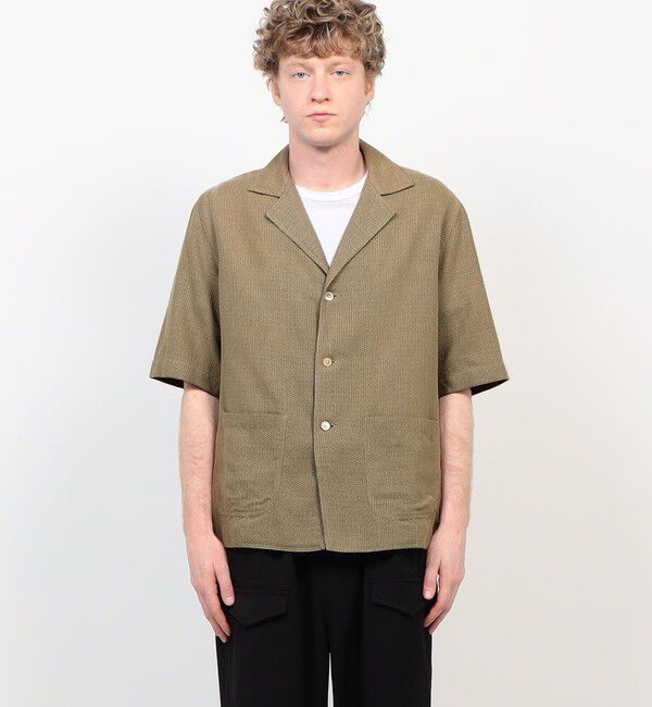 TOMORROWLAND MENS「【別注】Salvatore Piccolo CUBA コットンメッシュ オープンカラー ハーフスリーブシャツ」|シャツ・ブラウス|