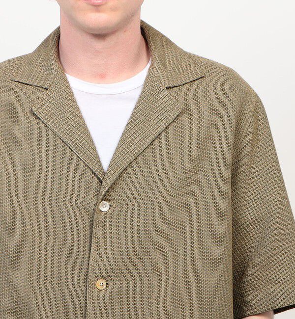 TOMORROWLAND MENS「【別注】Salvatore Piccolo CUBA コットンメッシュ オープンカラー ハーフスリーブシャツ」|シャツ・ブラウス|