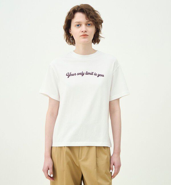 MACPHEE「コットンロゴプリント Tシャツ」|Tシャツ・カットソー|