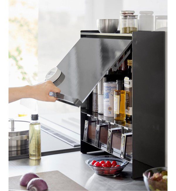 journal standard Furniture「《WEB限定》【tower/タワー】前が開く 隠せる調味料ラック」|食器・キッチングッズ|