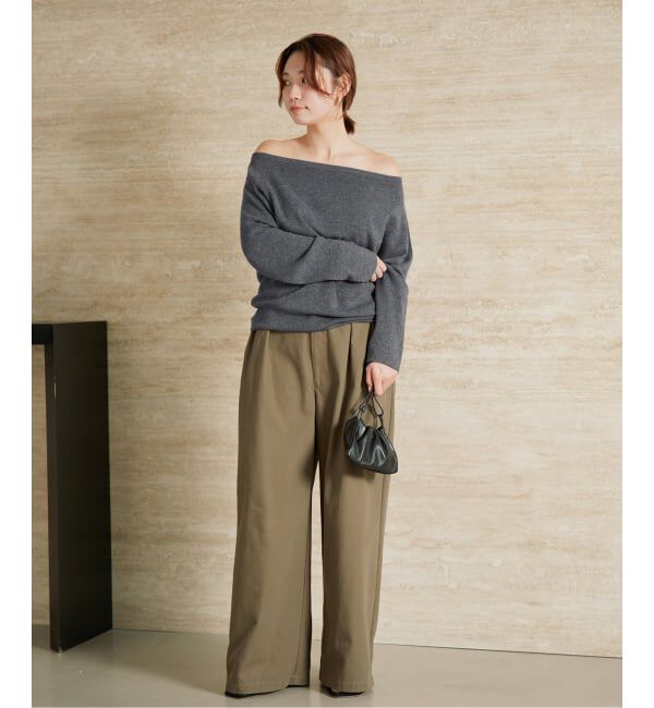 Plage「《追加予約》Off shoulder slit ニット 4」|ニット・セーター|