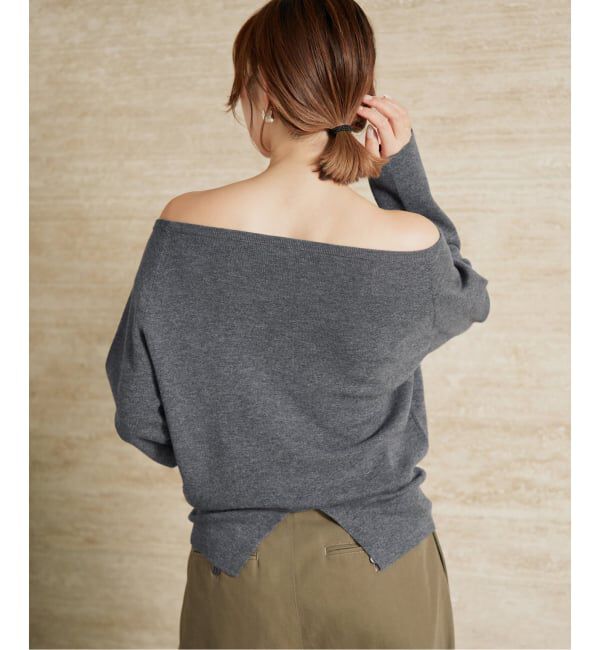 Plage「《追加予約》Off shoulder slit ニット 4」|ニット・セーター|