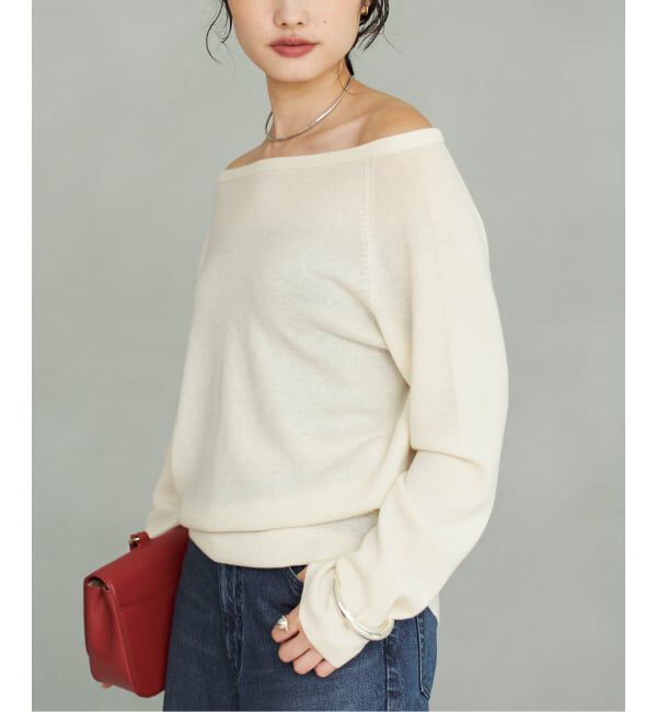 Plage「《追加予約》Off shoulder slit ニット 4」|ニット・セーター|