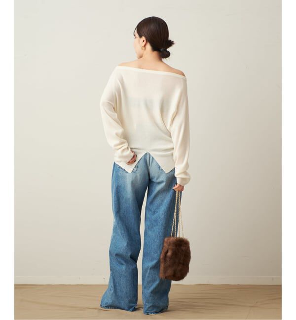 Plage「《追加予約》Off shoulder slit ニット 4」|ニット・セーター|