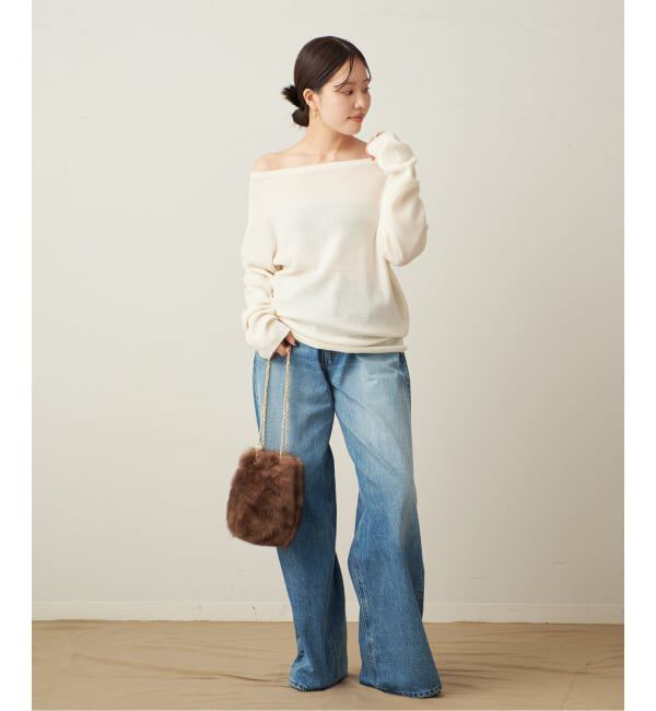 Plage「《追加予約》Off shoulder slit ニット 4」|ニット・セーター|