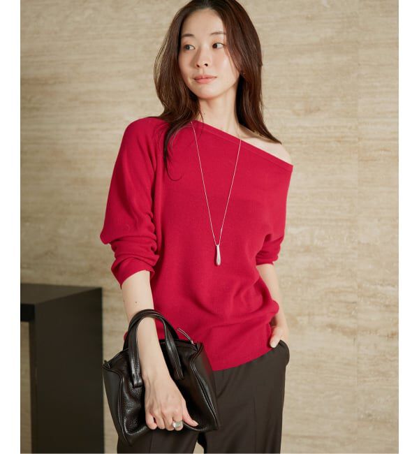 Plage「《追加予約》Off shoulder slit ニット 4」|ニット・セーター|