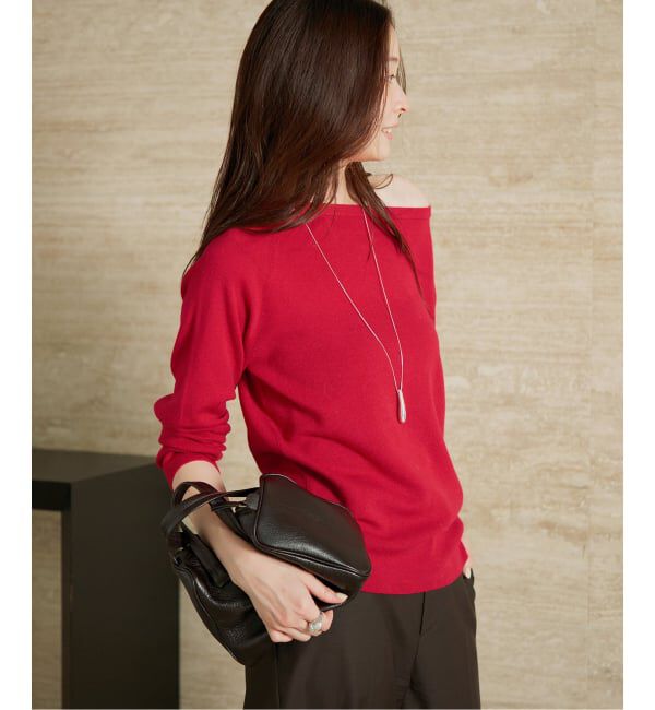 Plage「《追加予約》Off shoulder slit ニット 4」|ニット・セーター|
