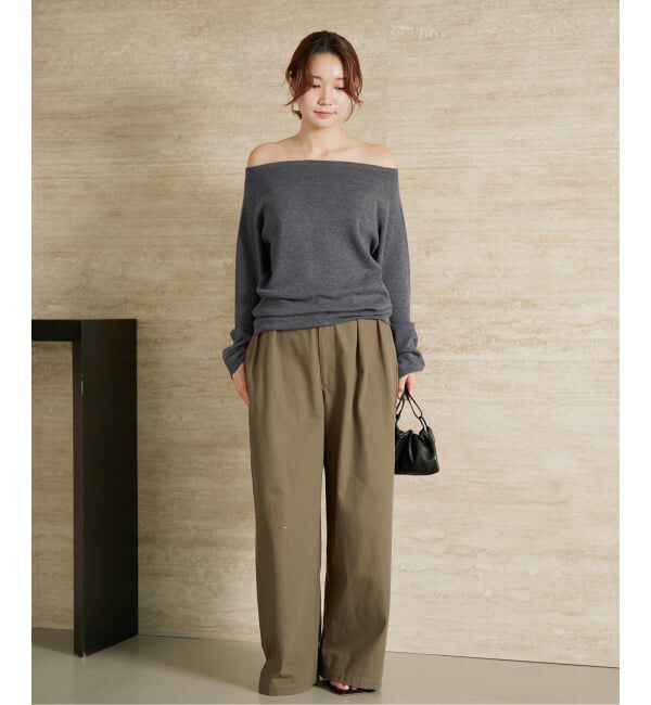 Plage「《追加予約》Off shoulder slit ニット 4」|ニット・セーター|