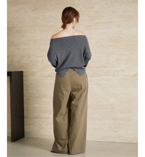 Plage「《追加予約》Off shoulder slit ニット 4」|ニット・セーター|