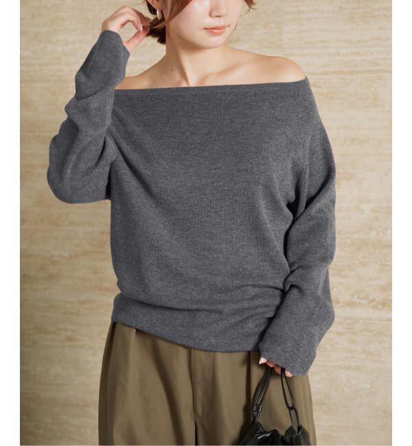 Plage「《追加予約》Off shoulder slit ニット 4」|ニット・セーター|