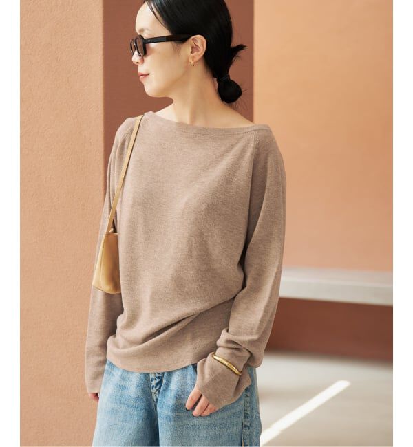Plage「《追加予約》Off shoulder slit ニット 4」|ニット・セーター|ベージュ