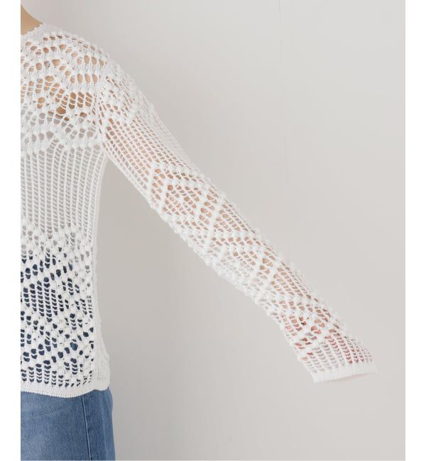 SLOBE IENA「IRONING/アイロニング crochet patterend ニット 03IR02041」|ニット・セーター|