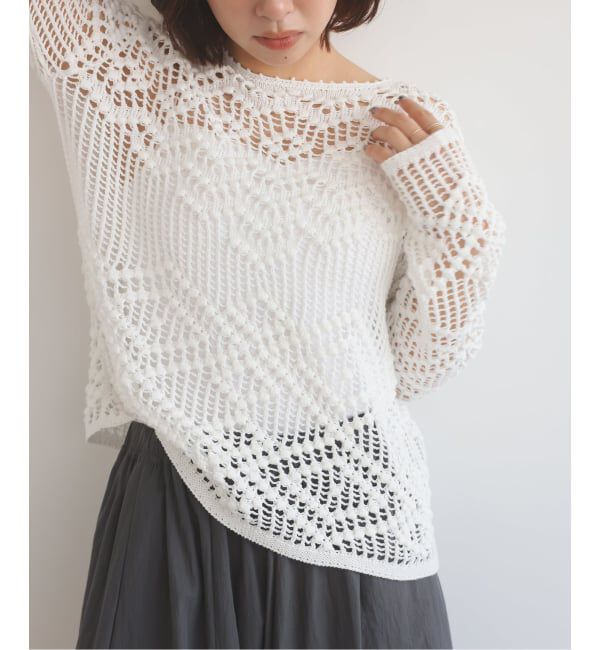 SLOBE IENA「IRONING/アイロニング crochet patterend ニット 03IR02041」|ニット・セーター|