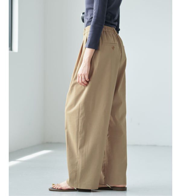 IENA「《追加》ウォッシャブル リネンミックスコクーンスラックス」|スラックス|