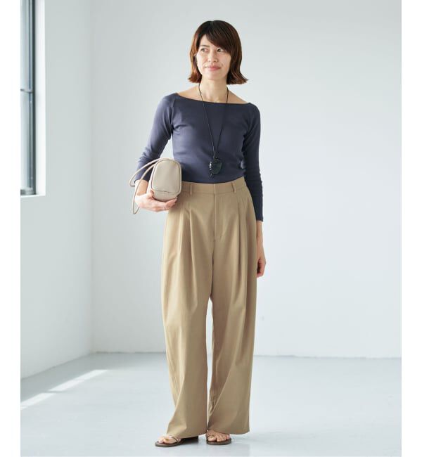 IENA「《追加》ウォッシャブル リネンミックスコクーンスラックス」|スラックス|