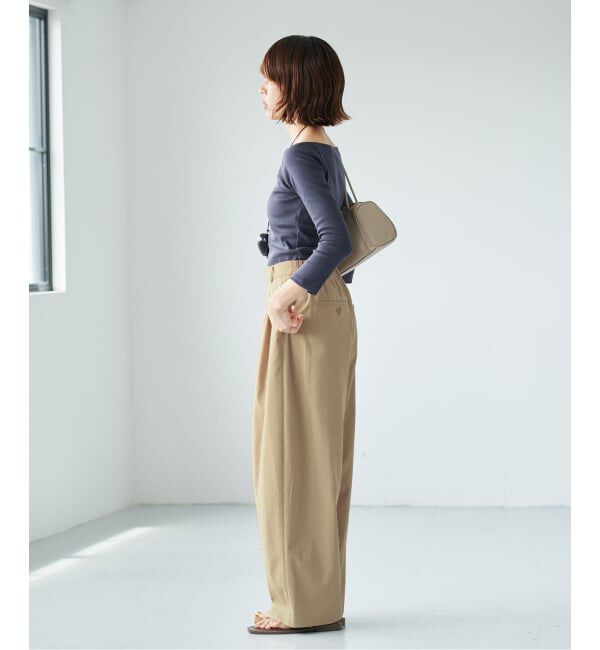 IENA「《追加》ウォッシャブル リネンミックスコクーンスラックス」|スラックス|