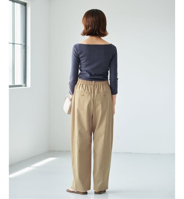 IENA「《追加》ウォッシャブル リネンミックスコクーンスラックス」|スラックス|