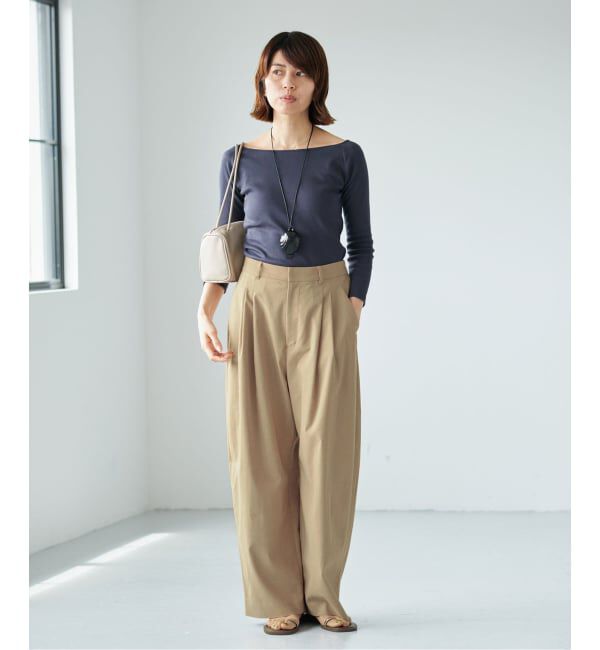 IENA「《追加》ウォッシャブル リネンミックスコクーンスラックス」|スラックス|