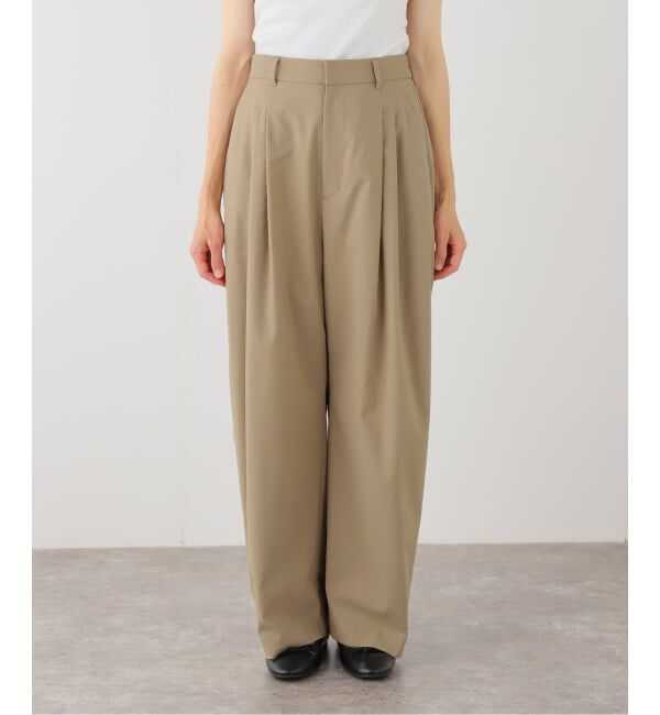IENA「《追加》ウォッシャブル リネンミックスコクーンスラックス」|スラックス|