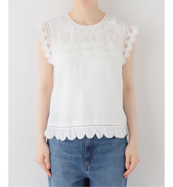 SLOBE IENA「THE GARMENT/ザ ガーメント Kirsten Cloth Top 22236」|シャツ・ブラウス|ホワイト