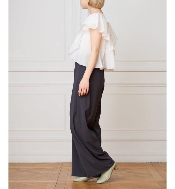 IENA LA BOUCLE「《追加》IENA LA BOUCLE レース Vネックブラウス」|シャツ・ブラウス|
