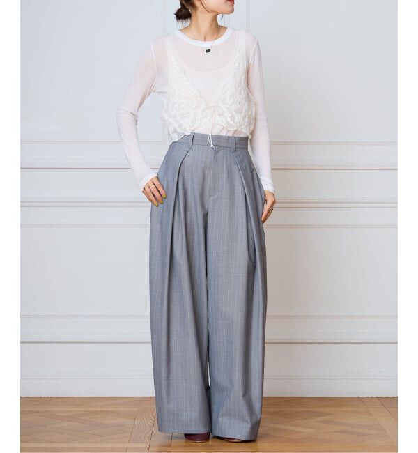 IENA LA BOUCLE「IENA LA BOUCLE メッシュエブロイダリービスチェ」|キャミソール|