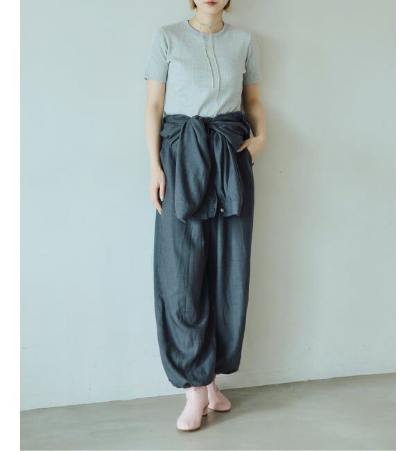 IENA LA BOUCLE「IENA LA BOUCLE アイレットメッシュクルーネックTシャツ」|Tシャツ・カットソー|