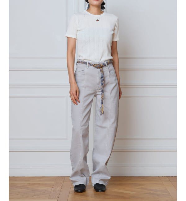 IENA LA BOUCLE「IENA LA BOUCLE アイレットメッシュクルーネックTシャツ」|Tシャツ・カットソー|