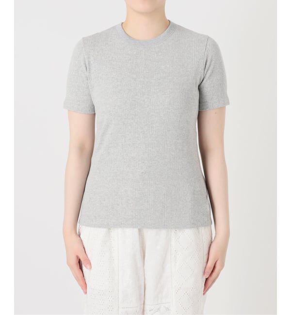 IENA LA BOUCLE「IENA LA BOUCLE アイレットメッシュクルーネックTシャツ」|Tシャツ・カットソー|