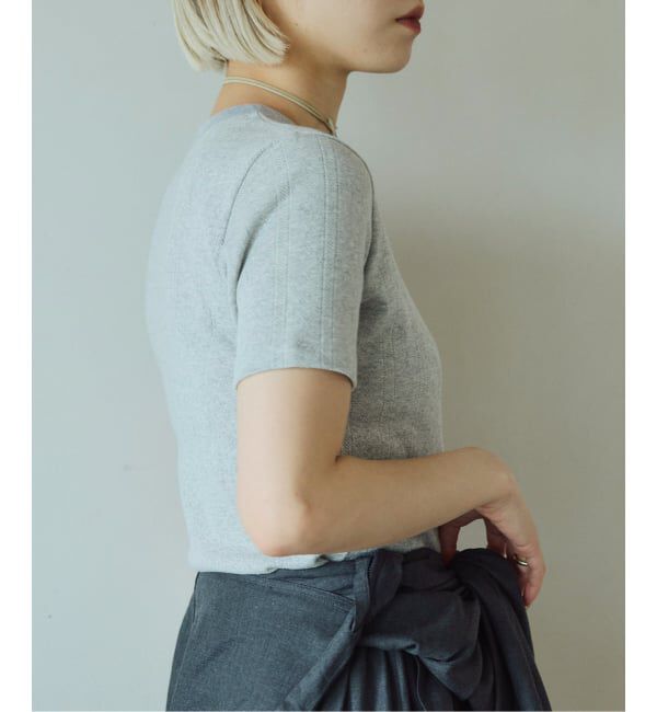 IENA LA BOUCLE「IENA LA BOUCLE アイレットメッシュクルーネックTシャツ」|Tシャツ・カットソー|