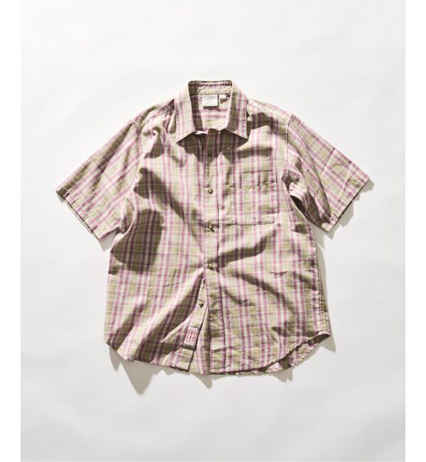 417 EDIFICE「Gramicci / グラミチ S/S CHECKERED OMBRE SHIRT」|シャツ・ブラウス|パープル