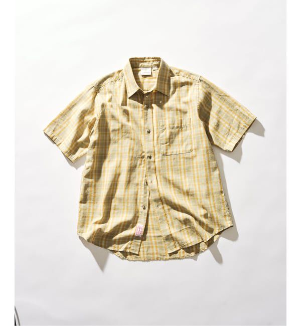 417 EDIFICE「Gramicci / グラミチ S/S CHECKERED OMBRE SHIRT」|シャツ・ブラウス|マスタード