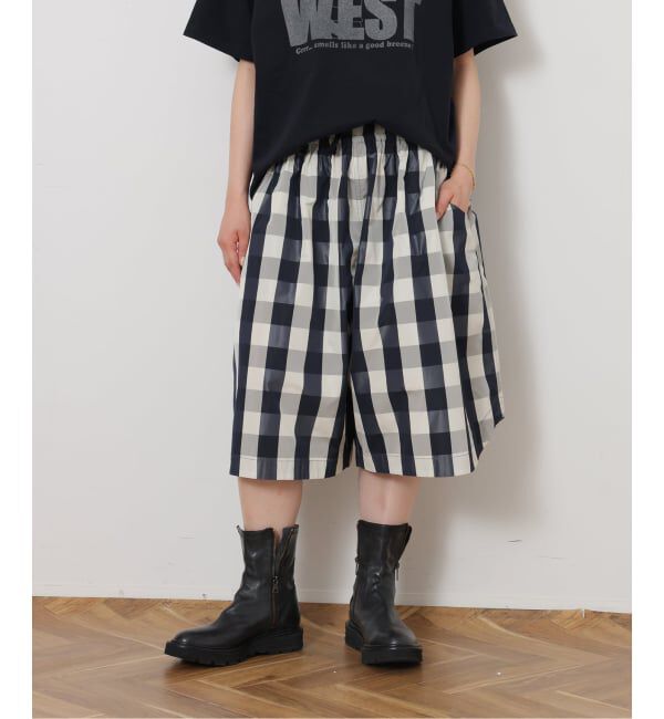 journal standard luxe「タフタチェックギャザーハーフパンツ」|その他|