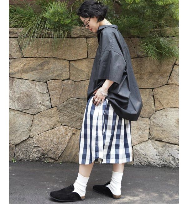 journal standard luxe「タフタチェックギャザーハーフパンツ」|その他|
