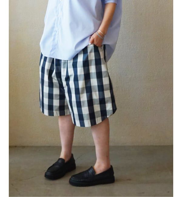 journal standard luxe「タフタチェックギャザーハーフパンツ」|その他|