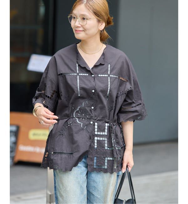 JOURNAL STANDARD「INDIA カットワークレース ブラウス」|シャツ・ブラウス|