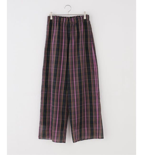 JOURNAL STANDARD「コットンシルクチェック パンツ」|その他|ブラック A