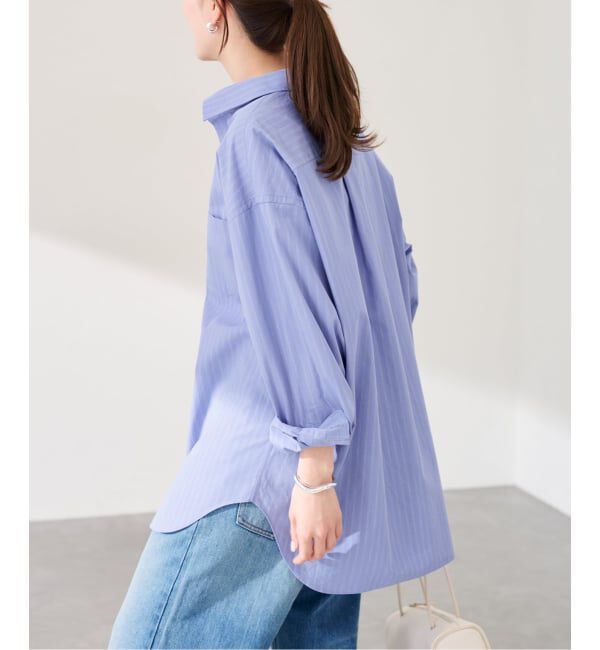 FRAMeWORK「ルーズスリーブロングシャツ」|シャツ・ブラウス|サックスブルー