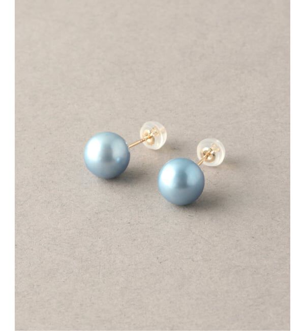Lilas by Spick&Span「8mmインディゴパール1粒ピアス K10（両耳）」|ピアス|