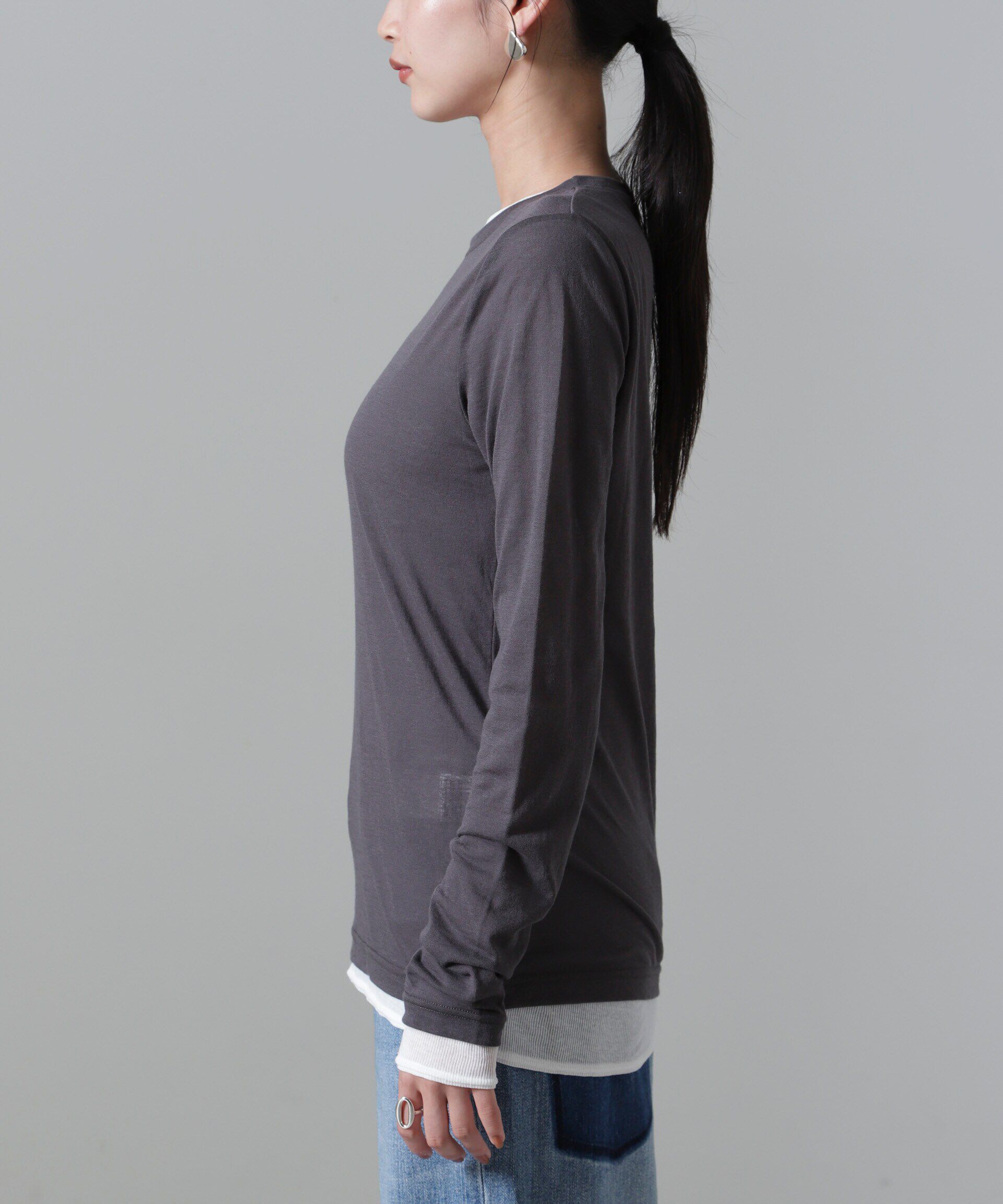 NANO universe「シアーテレコ&天竺ロンTeeセット」|Tシャツ・カットソー|