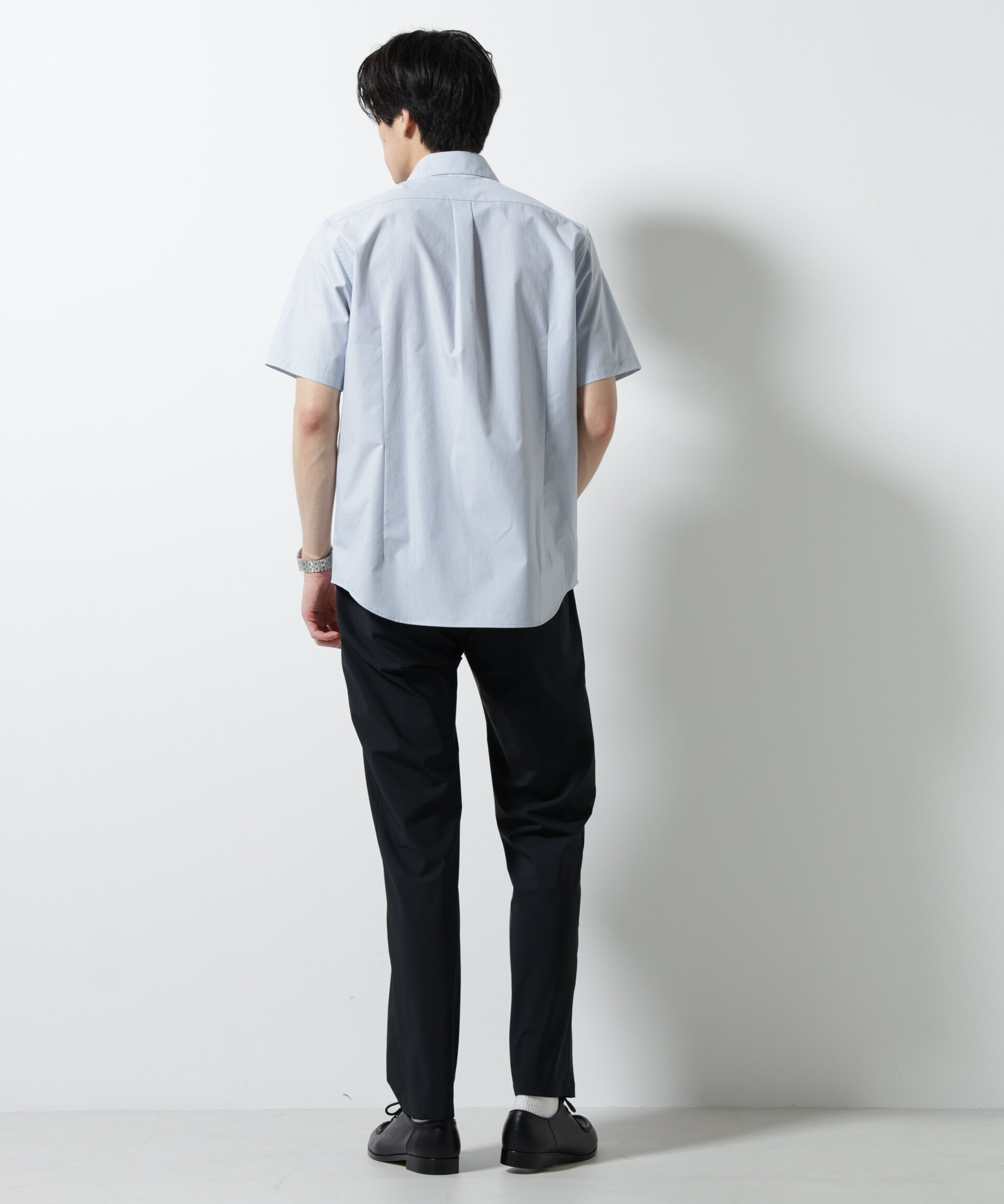 NANO universe「「N shirt」 速乾 ホリゾンタルカラーシャツ半袖」|シャツ・ブラウス|